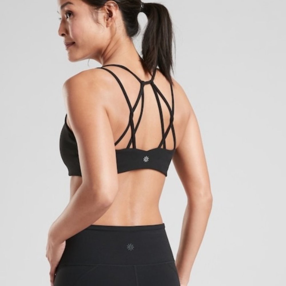 NWT Black Athleta Breathe In Bra In Powervita™